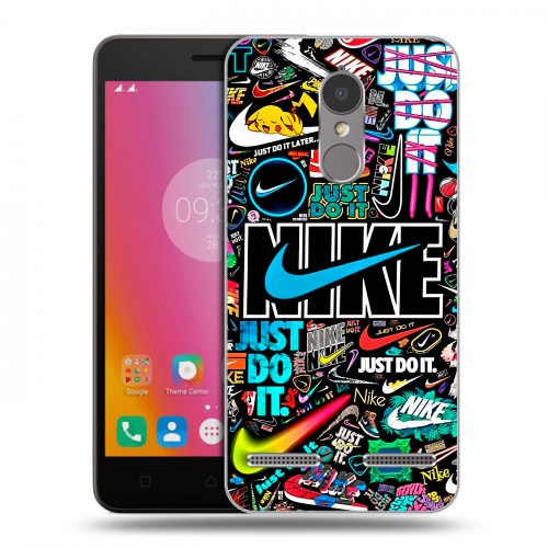 Дизайнерский пластиковый чехол для Lenovo K6 найк nike черный