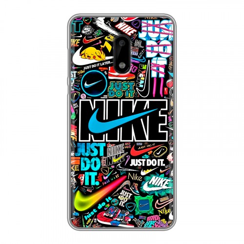 Дизайнерский пластиковый чехол для Nokia 6 найк nike черный