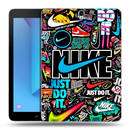 Дизайнерский силиконовый чехол для Samsung Galaxy Tab S3 найк nike черный