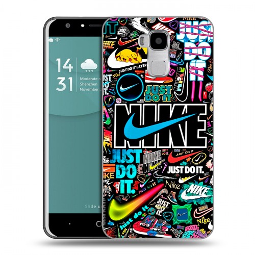 Дизайнерский пластиковый чехол для Doogee Y6 найк nike черный