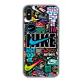 Дизайнерский силиконовый чехол для Iphone x10 найк nike черный