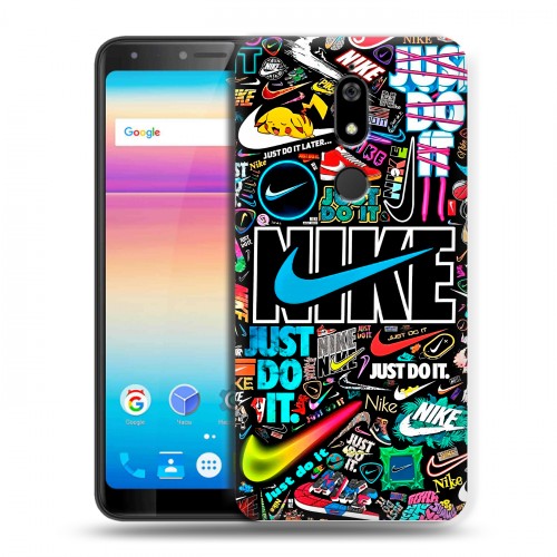 Дизайнерский силиконовый чехол для BQ Space X найк nike черный