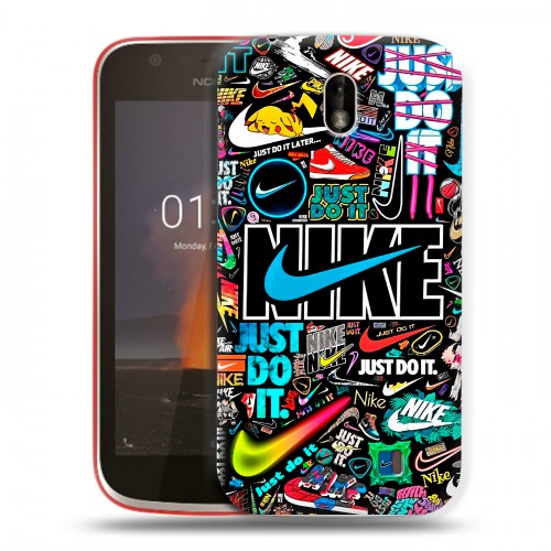 Дизайнерский пластиковый чехол для Nokia 1 найк nike черный