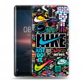 Дизайнерский силиконовый чехол для Nokia 8 Sirocco найк nike черный