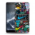 Дизайнерский пластиковый чехол для Nokia 5.1 найк nike черный