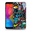 Дизайнерский пластиковый чехол для LG Q7 найк nike черный