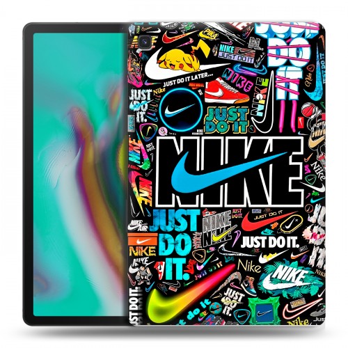 Дизайнерский силиконовый чехол для Samsung Galaxy Tab S5e найк nike черный