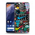 Дизайнерский пластиковый чехол для Nokia 9 PureView найк nike черный