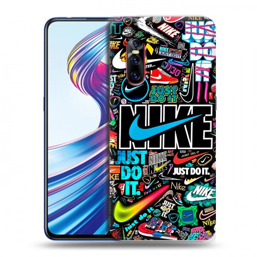Дизайнерский пластиковый чехол для Vivo V15 Pro найк nike черный