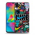 Дизайнерский пластиковый чехол для Samsung Galaxy M20 найк nike черный