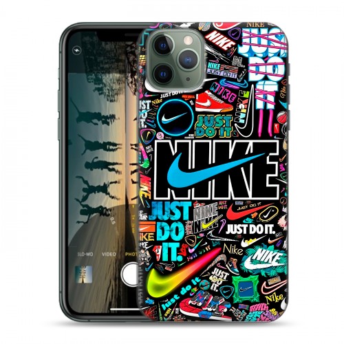 Дизайнерский силиконовый чехол для Iphone 11 Pro найк nike черный
