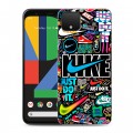 Дизайнерский пластиковый чехол для Google Pixel 4 найк nike черный