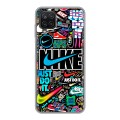 Дизайнерский силиконовый чехол для Samsung Galaxy A12 найк nike черный