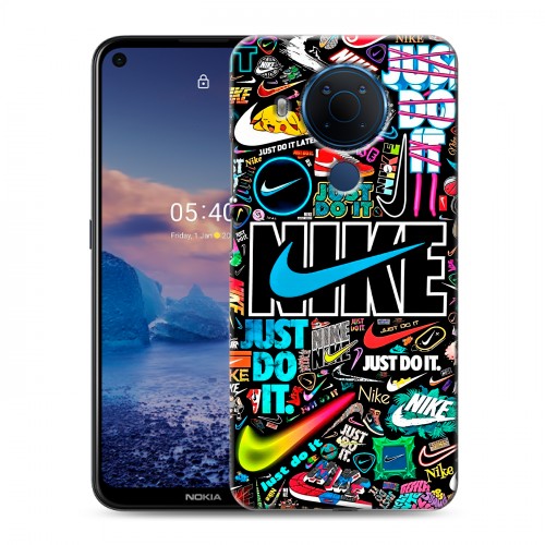 Дизайнерский силиконовый чехол для Nokia 5.4 найк nike черный