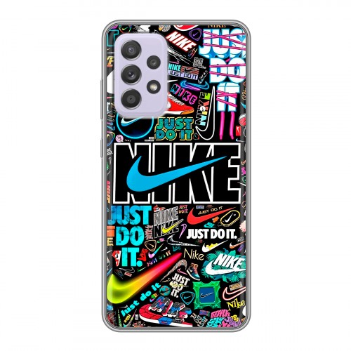 Дизайнерский силиконовый чехол для Samsung Galaxy A52 найк nike черный