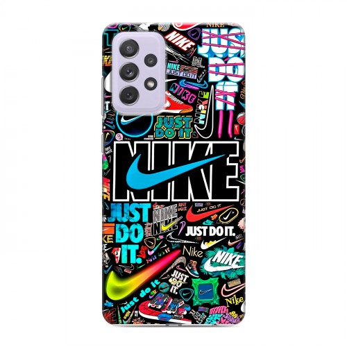 Дизайнерский пластиковый чехол для Samsung Galaxy A72 найк nike черный
