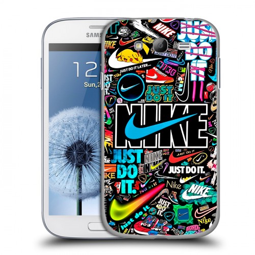 Дизайнерский пластиковый чехол для Samsung Galaxy Grand найк nike черный