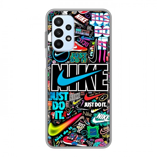 Дизайнерский силиконовый чехол для Samsung Galaxy A23 найк nike черный