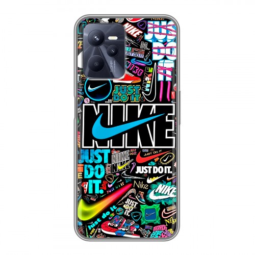 Дизайнерский силиконовый чехол для Realme C35 найк nike черный