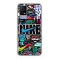 Дизайнерский силиконовый чехол для TCL 405 найк nike черный