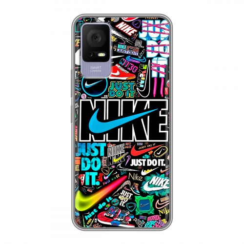 Дизайнерский силиконовый чехол для TCL 405 найк nike черный