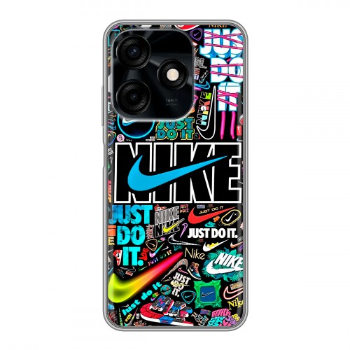 Дизайнерский силиконовый чехол для Tecno Spark 10C найк nike черный