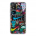 Дизайнерский силиконовый чехол для TCL 403 найк nike черный