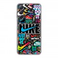 Дизайнерский силиконовый чехол для Samsung Galaxy M54 найк nike черный