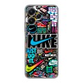 Дизайнерский силиконовый чехол для Xiaomi RedMi 12 найк nike черный