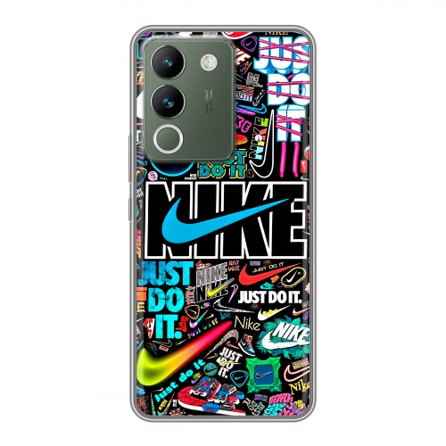 Дизайнерский силиконовый чехол для Vivo V29e найк nike черный