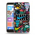 Дизайнерский пластиковый чехол для Nokia Lumia 1320 найк nike черный