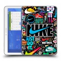 Дизайнерский силиконовый чехол для Samsung Galaxy Tab 4 10.1 найк nike черный