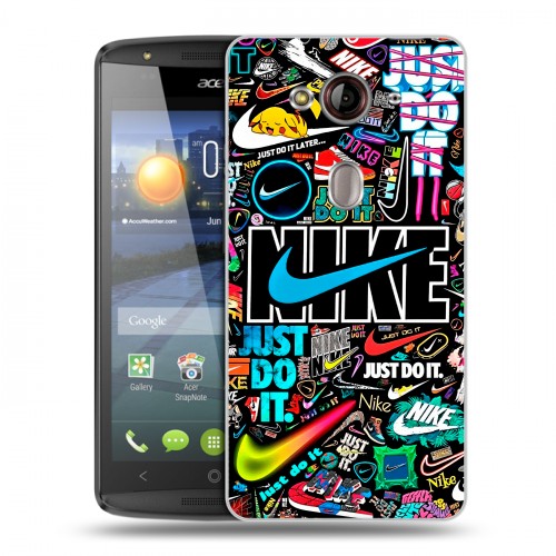 Дизайнерский пластиковый чехол для Acer Liquid E3 найк nike черный