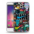Дизайнерский пластиковый чехол для LG L60 найк nike черный