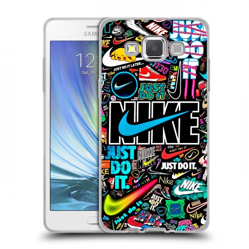 Дизайнерский пластиковый чехол для Samsung Galaxy A5 найк nike черный