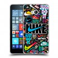 Дизайнерский пластиковый чехол для Microsoft Lumia 640 найк nike черный