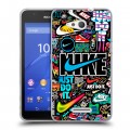 Дизайнерский пластиковый чехол для Sony Xperia E4g найк nike черный