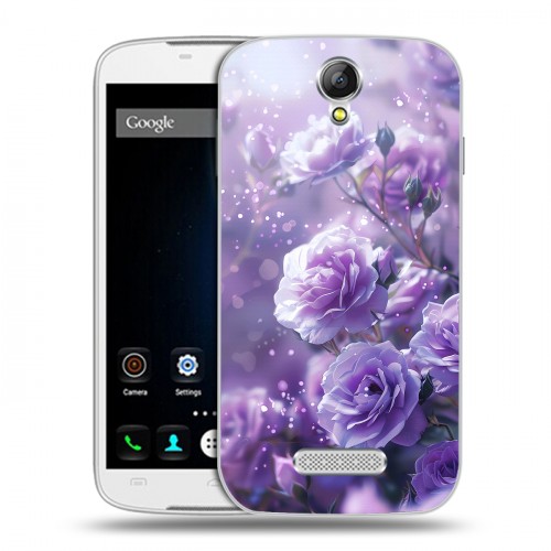 Дизайнерский силиконовый чехол для Doogee X6 Розы цветы