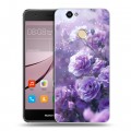 Дизайнерский силиконовый с усиленными углами чехол для Huawei Nova Розы цветы