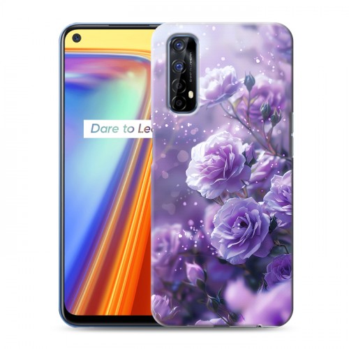 Дизайнерский силиконовый чехол для Realme 7 Розы цветы