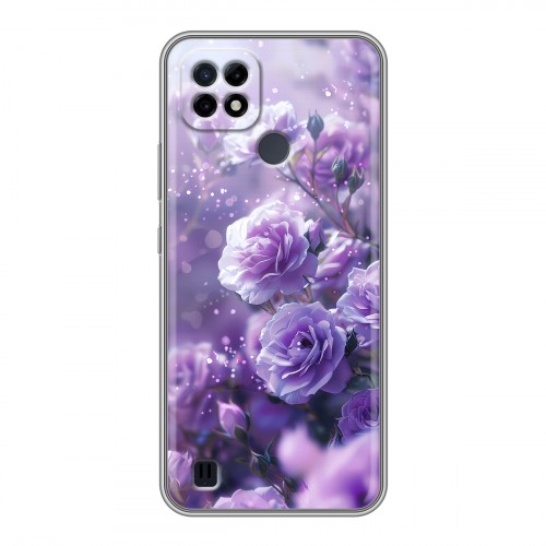 Дизайнерский силиконовый чехол для Realme C21 Розы цветы