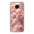 Полупрозрачный дизайнерский пластиковый чехол для Nokia C20 Розовые розы