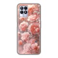 Полупрозрачный дизайнерский силиконовый чехол для Realme 8i Розовые розы