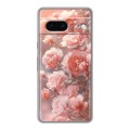 Полупрозрачный дизайнерский пластиковый чехол для Google Pixel 7 Розовые розы