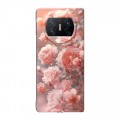 Полупрозрачный дизайнерский пластиковый чехол для Huawei Mate X3 Розовые розы