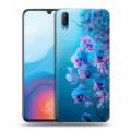 Полупрозрачный дизайнерский пластиковый чехол для Vivo V11 голубые орхидеи