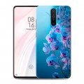 Полупрозрачный дизайнерский пластиковый чехол для Xiaomi RedMi K30 голубые орхидеи