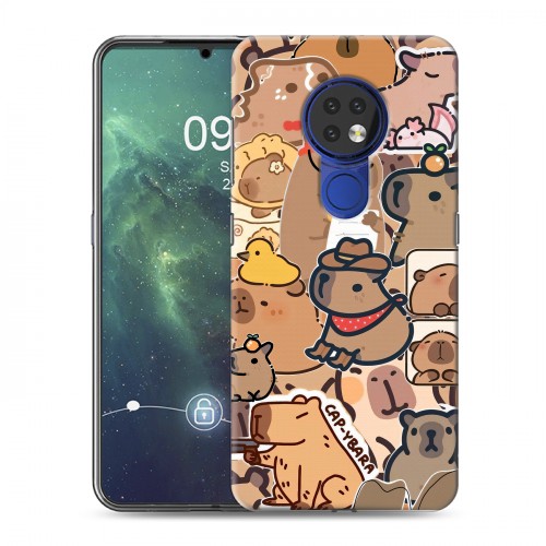 Дизайнерский силиконовый чехол для Nokia 6.2 капибара