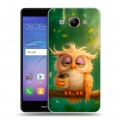 Дизайнерский пластиковый чехол для Huawei Y3 (2017) сова