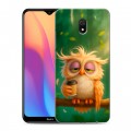Дизайнерский пластиковый чехол для Xiaomi RedMi 8A сова